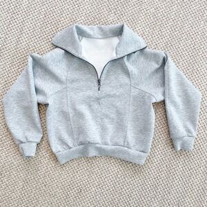 SUUKSESS Women’s Gray Half-Zip Pullover Sweatshirt – Size XS